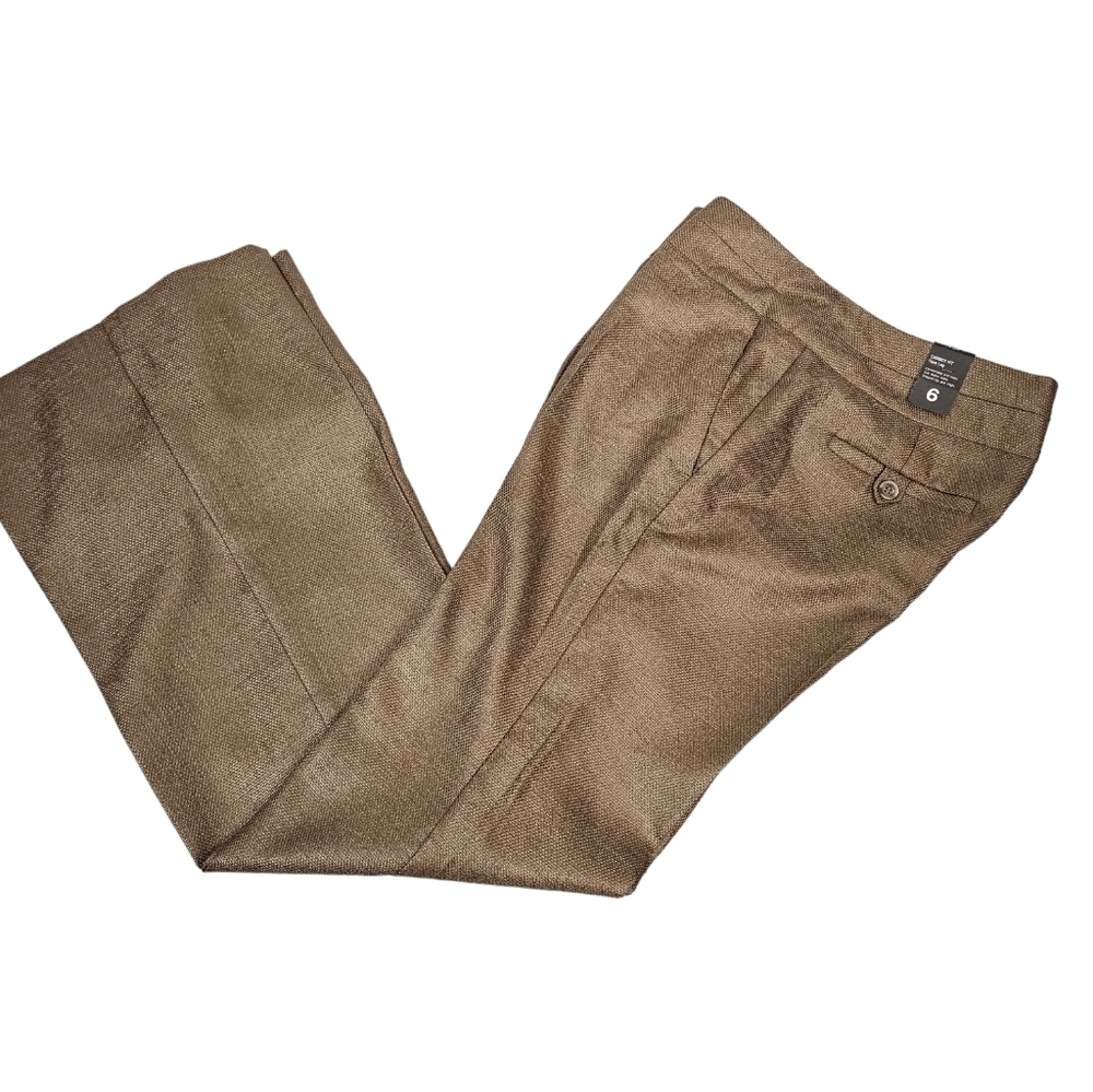 NWT The Limited Cassidy Fit Flare Leg Brown Woven Dress Pants Size 6 Women's S26
